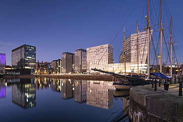 Tall Ships in Canning Dock and Liverpool Waterfront, Liverpool, Merseyside, England, United Kingdom, Europe