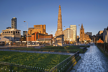 The Titanic Memorial and Gardens, St. Nicholas Place, Pier Head, Liverpool Waterfront, Liverpool, Merseyside, England, United Kingdom, Europe