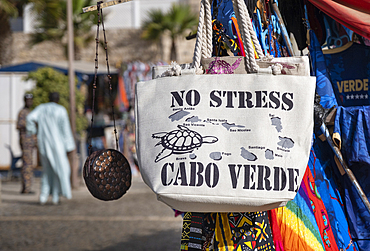 Tourist souvenirs on Market Stall in Cape Verde, Santa Maria, Sal, Cape Verde Islands, Atlantic, Africa