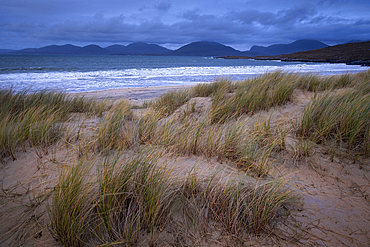 Luskentyre Beach and the Harris Hills, Isle of Harris, Outer Hebrides, Scotland, United Kingdom, Europe