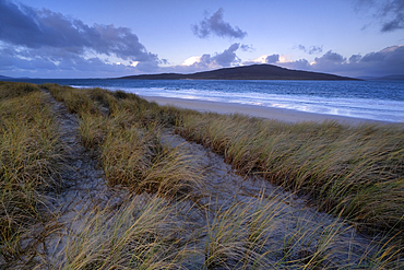 The Island of Taransay from Luskentyre Beach, Isle of Harris, Outer Hebrides, Scotland, United Kingdom, Europe