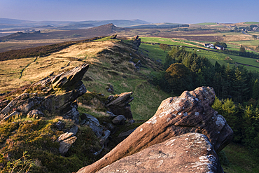 Ramshaw Rocks in summer, near Leek, Peak District National Park, Staffordshire Moorlands, Staffordshire, England, United Kingdom, Europe