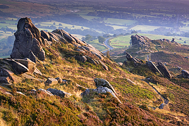 Ramshaw Rocks in summer, near Leek, Peak District National Park, Staffordshire Moorlands, Staffordshire, England, United Kingdom, Europe