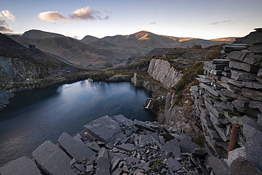 Dali's Hole at Dinorwig Quarry also known as Dinorwic Quarry, Eryri or Snowdonia National Park, North Wales, UK