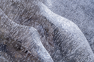 Ice Patterns within Ice Blocks at Fjallsárlón Iceberg Lagoon, Vatnajökull National Park, Southern Iceland, Europe