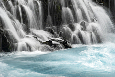 The Blue Waters of Bruarfoss Waterfall, Bruarfoss, near Laugarvatn, Southwest Iceland