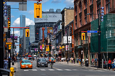 Traffic on Yonge Street, Yonge Street, Toronto, Ontario, Canada, North America