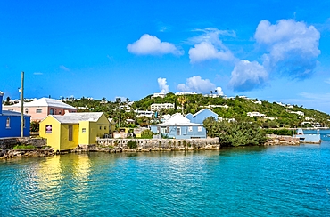 Harrington Sound, close to the site of the former Devil's Hole sinkhole, Smiths Parish, Bermuda, Atlantic, North America