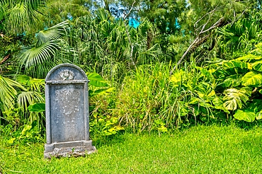 The Convict Cemetery, containing graves of 19th century convicts transported from UK, 13 marked, Sandys, Bermuda, Atlantic, North America