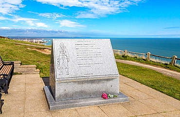 RAF Bomber Command Memorial, erected in 2012 to commemorate the 110000 World War II aircrew of Bomber Command of whom 55573 lost their lives, Beachy Head, near Eastbourne, East Sussex, England, United Kingdom, Europe