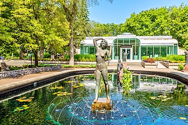 The Leo Mol Sculpture Garden and Gallery displaying work of Ukrainian sculptor Leo Mol who settled in Canada in 1948, Assiniboine Park, Winnipeg, Manitoba, Canada, North America