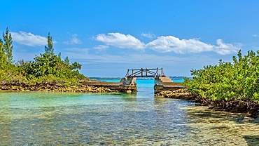 Footbridge from Ireland Island to Hospital Island, Sandys, Bermuda, North Atlantic, North America