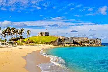 Fort St. Catherine, built in 1612, in service until the 20th century, now a museum, UNESCO World Heritage Site, St. George's Island, Bermuda, North Atlantic, North America