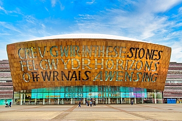 Wales Millennium Centre, Wales national arts centre, opened 2004, Cardiff Bay, Cardiff, Wales, United Kingdom, Europe