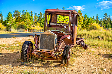 Disused farm truck, made c 1930 by the White Motor Company. Utah, USA.