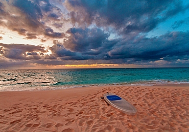 Stand Up Paddle Board at dawn on the Pink Beach, South Shore, Smiths, Bermuda