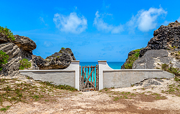Gate leading to the beach, North Shore, Bermuda.