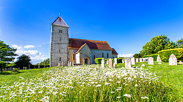 St Andrew's Church, Bishopstone, East Sussex, England, UK. A Grade 1 listed building which dates back to at least the 12th Century and is still in use today.