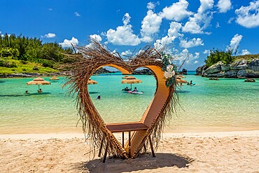 Tobacco Bay, St George's, Bermuda. A popular tourist destination, it has good snorkeling and a popular beach bar.
