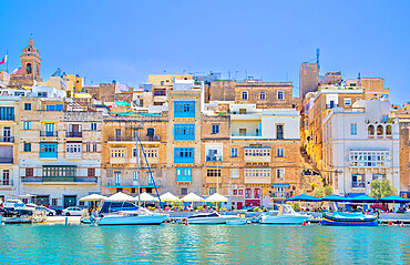 Waterfront at The Three Cities, Valletta, Malta, Mediterranean, Europe