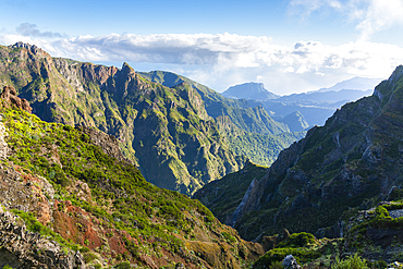 Mountains around Pico do Arieiro peak, Santana, Madeira, Portugal, Atlantic, Europe