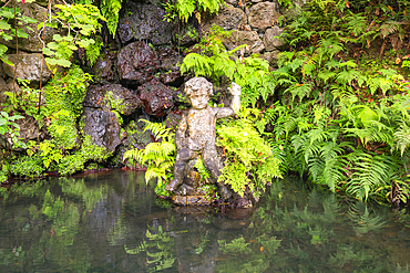 Boy sculpture at Monte Palace Tropical Garden, Funchal, Madeira, Portugal, Atlantic, Europe