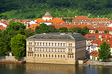 Liechtenstein Palace by Vltava River, Prague, Bohemia, Czech Republic (Czechia), Europe