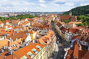 Lesser Town as seen from St. Nicholas Bell Tower, UNESCO World Heritage Site, Prague, Bohemia, Czech Republic (Czechia), Europe