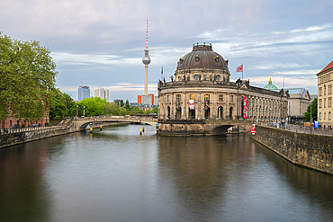 Bode Museum and TV Tower, Museum Island, UNESCO World Heritage Site, Berlin, Germany, Europe