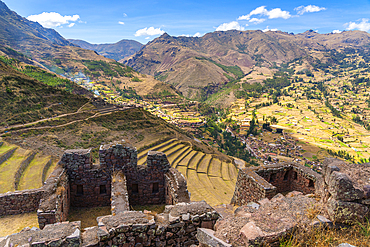 Archaeological site of Pisaq (Pisac), UNESCO World Heritage Site, Pisaq, Sacred Valley, Urubamba Province, Cusco (Cuzco) Region, Peru, South America