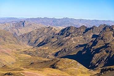 Valley next to Rainbow Mountain, Uchullujllo, Pitumarca District, Canchis Province, Cuzco Region, Peru, South America