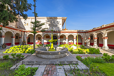 Garden at Monasterio y Museo de la Recoleta, UNESCO World Heritage Site, Arequipa, Arequipa Province, Arequipa Region, Peru, South America