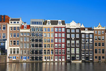 Dancing houses at Damrak, Amsterdam, The Netherlands, Europe