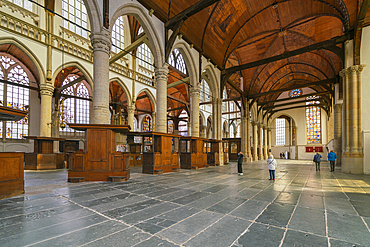 Interior of De Oude Kerk Church, Amsterdam, The Netherlands, Europe