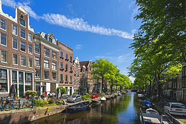 Egelantiersgracht canal, Amsterdam, The Netherlands, Europe