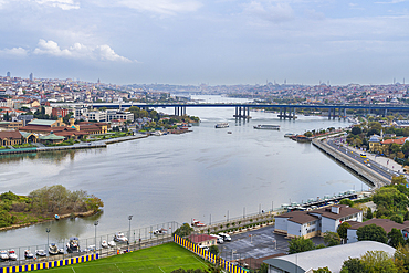 View of Istanbul and Golden Horn from Pierre Loti Hill, Istanbul, Turkey, Europe