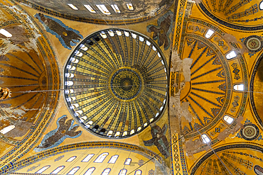 Interior of Hagia Sophia Mosque, Sultanahmet, UNESCO World Heritage Site, Fatih District, Istanbul Province, Turkey, Europe