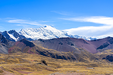 Nevado Ausangate mountain in the Andes, Pitumarca District, Cusco (Cuzco) Region, Peru, South America, South America