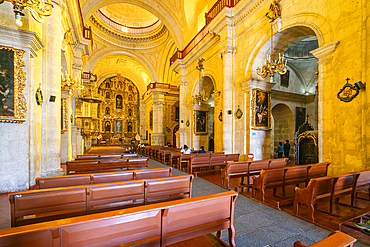 Interior of Church of the Company, Arequipa, Peru, South America