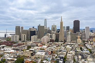 Transamerica Pyramid and city, San Francisco, California, United States of America, North America