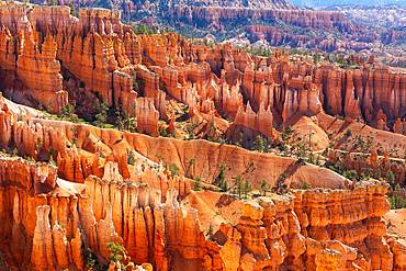 Hoodoos in Bryce Canyon amphitheater after sunrise, Sunset Point, Bryce Canyon National Park, Utah, USA