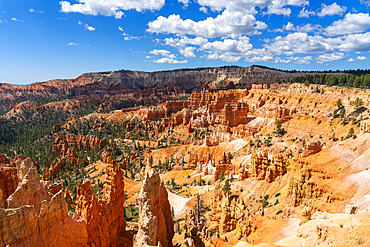 Scenic view of hoodoos and rock formations, Sunrise Point, Bryce Canyon National Park, Utah, USA