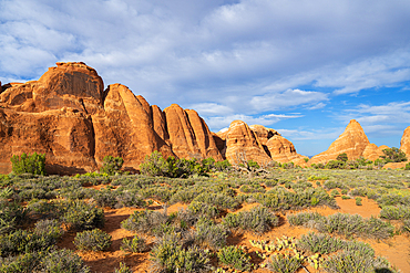 Rock formations near Skyline Arch, Arches National Park, Moab, Utah, USA