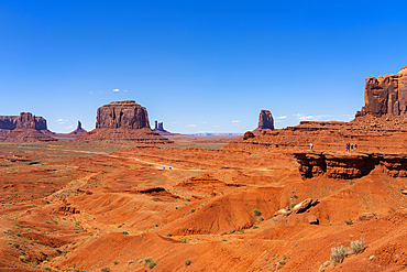 Tourists at John Ford Point, Monument Valley, Arizona, USA