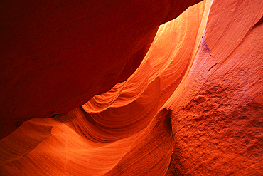 Abstract details of orange slot canyon wall, Antelope Canyon X, Page, Arizona, USA