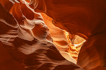 Abstract details of orange slot canyon wall, Antelope Canyon X, Page, Arizona, USA