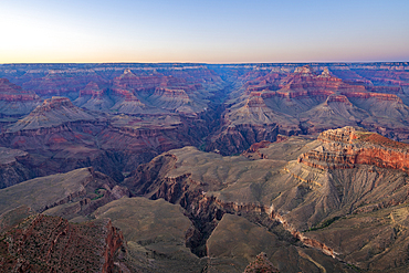 Grand Canyon at dusk, Yavapai Point, Grand Canyon National Park, UNESCO World Heritage Site, Arizona, United States of America, North America