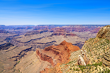 Grand Canyon, from Hermit Road near Great Mohave Wall Viewpoint, Grand Canyon National Park, Arizona, USA