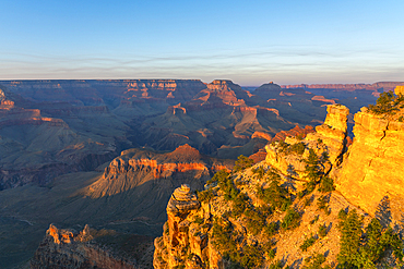 Grand Canyon at sunset, Yaki Point, Grand Canyon National Park, UNESCO World Heritage Site, Arizona, United States of America, North America