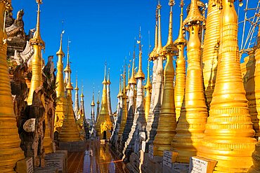 Indein stupas (AKA In Dein), Lake Inle, Myanmar